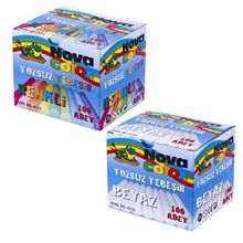 Nova Color Tozsuz Beyaz ve Renkli 200'lü Tebeşir Seti