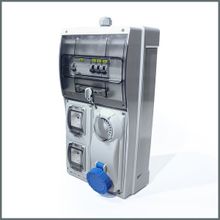 Novsen IP66 2 Adet Schuko 16A 1 Adet 3x16A Kilitli Priz Kombinasyon Panosu