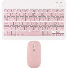 Novstrap Apple iPad 7. 8. 9. Nesil 10.2 inç Uyumlu Pembe Bluetooth Klavye-Mouse