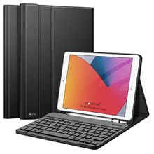 Novstrap Apple iPad 9. Nesil A2602-2604-A2603-A2605 Uyumlu 10.2 inç Siyah Bluetooth Klavyeli Standlı Kapaklı Tablet Pc Kılıfı
