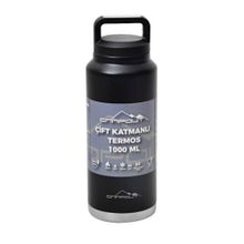 Nurgaz Campout Çift Katmanlı Siyah 1000 ml Termos