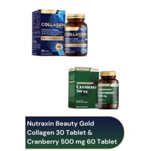 Nutraxin Beauty Gold Collagen 30 Tablet + Cranberry 500 mg 60 Tablet