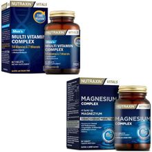 Nutraxin Men's Multivitamin Complex 60 Tablet + Magnesium Complex 60 Tablet