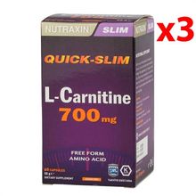 Nutraxin Quick Slim L-Carnitine 700 mg 3x60 Kapsül