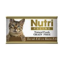 Nutri Feline 85 gr Tahılsız Tavuk Etli ve Kuzu Etli Yetişkin Kedi Konservesi