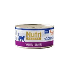 Nutri Feline Tavuk Etli ve Somonlu Tahılsız Prebiyotik İlaveli Ezme 70 gr Yetişkin Kedi Konservesi