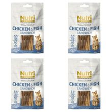Nutri Feline Tavuk ve Balık Etli Sandviç Tahılsız 4x50 gr Kedi Ödülü