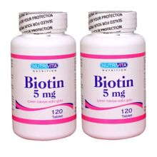 Nutrivita Biotin 5 mg 2x120 Tablet