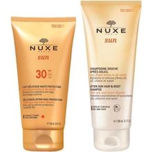 Nuxe SPF30 150 ml Güneş Koruyucu Yüz ve Vücut Sütü + 200 ml Güneş Sonrası Şampuanı