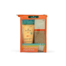 Nuxe Sun Güneş Koruyucu Yüz ve Vücut Sütü SPF30 150 ml ve Plaj Çantası Seti