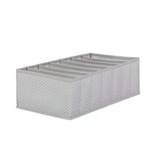 Ocean Home Textile 22x41.5x12 cm 7 Bölmeli Gri Balıksırtı Çekmece Düzenleyici