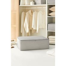 Ocean Home Textile 62x46x22 cm Büyük Boy Gri Balıksırtı Baza Altı Hurç