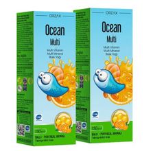 Ocean Multi Omega 3 Ballı Portakal Aromalı 2x150 ml Balık Yağı
