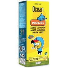 Ocean Multi Omega 3 Kral Şakir Ballı Portakal Aromalı 150 ml Balık Yağı