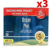 Ocean Plus Omega 3 3x100 Kapsül Balık Yağı