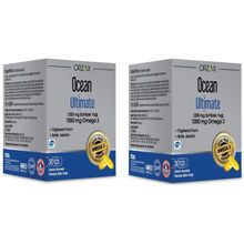 Ocean Ultimate Omega-3 1200 mg Limon Aromalı 2x30 Kapsül Balık Yağı