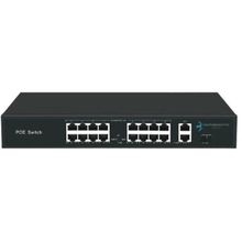 ODS 08ODS-16P2U-200 16 Port 200 W Full PoE 10-100 2X Uplink Yönetilemez Switch