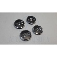 OEM Siyah Audi Uyumlu 4'lü 68 mm Çelik Jant Göbeği Takım