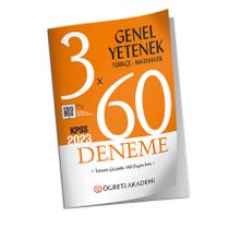 Öğreti Akademi 2023 KPSS Genel Yetenek Genel Kültür 3X60 Deneme (Türkçe-Matematik)