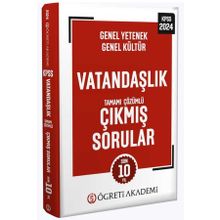 Öğreti Akademi 2024 KPSS Genel Yetenek Genel Kültür Vatandaşlık Tamamı Çözümlü Çıkmış Sorular Roman Boy