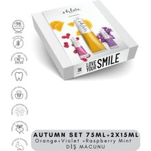 Ohlala Orange Mint 75 ml + Violet Mint 15 ml + Raspberry Mint 15 ml Autumn Set Diş Macunu