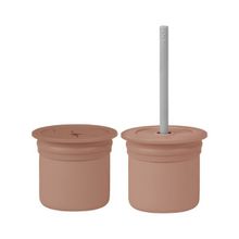 Oioi Ham Hüp Woody Brown - Powder Grey Silikon Pipetli Bardak