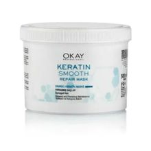 OKAY Keratin Smooth 500 ml Kestane Akaju Onarıcı Maske