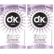 Okey Zero Extreme 20'li Ekonomik Prezervatif (2 paketi)