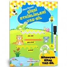 Okul Oncesi Çizgi Etkinlikleri Yaz-Sil Kitabı Enine Boyuna Eğitim