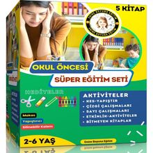 Okul Oncesi Egitim Seti-5 Süper Kitap Enine Boyuna Eğitim