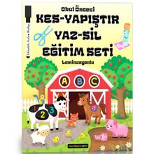 Okul Öncesi Kes-Yapıştır-Yaz-Sil Egitim Seti Laminasyonlu Enine Boyuna Eğitim
