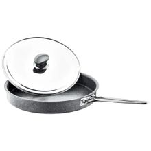 Oms 3222 Gri 34 cm Metal Kapaklı Granit Hamsi Tavası