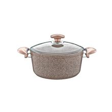 Oms Collection 22X11,5 cm Granit Kahverengi Derin Tencere