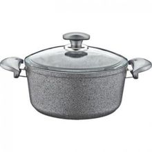 Oms GR099 18x10 cm Granit Gri Derin Tencere