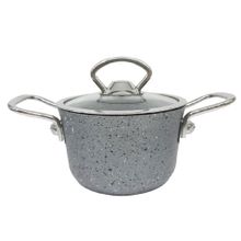 Oms Granit 12x7,5 cm Gri Mini Güveç Tencere