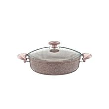 Oms Granit Pembe 30 cm Karnıyarık Tenceresi