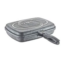 Oms Gri 36x26x9 cm Granit Double Grill Tava