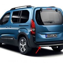 Omsa Peugeot Rifter 2019 ve Sonrası Krom Arka Tampon Difüzör Çıtası