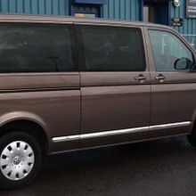 Omsa VW T5 Caravelle 2003 ve Sonrası 5 Parça Çift Sürgü Kısa Şase Krom Yan Kapı Çıtası