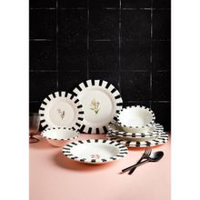 Onedekor Piano Flora Tifany 24 Parça 6 Kişilik Porselen Yemek Takımı