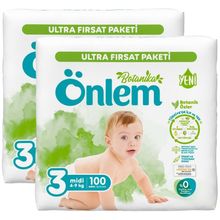 Önlem Botanika No:3 Midi 200 Adet Bebek Bezi