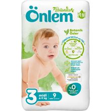 Önlem Botanika No:3 Midi 9 Adet Bebek Bezi