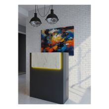 Online Fırsat Mutlu Ol Mutlu Kal Resital Ledli Karşılama Bankosu G-90 cm Ofis Kasa Resepsiyon Masası BANKO-003-8-4