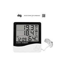 online shopping dsg store Problu Dijital Mutfak Ortam Nem Ölçer ve Saat Gıda Termometresi Büyük LCD Ekran ile - Tek Ebat