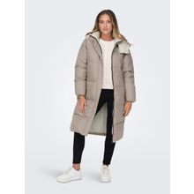 Only 15294681 Onlvilma Down Long Coat CC OTW Açık Kahverengi Kadın Mont