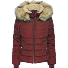 Only 15304767 Bordo Kapüşonlu Kadın Mont