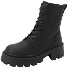 Only Shoes Onlbanyu-3 PU Monochrome Lace Siyah Noos Kadın Bot Ayakkabı