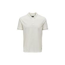 Only & Sons 22021769_ONSTRAVIS SLIM WASHED SS P Düz Beyaz Erkek Polo T-shirt