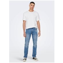 Only & Sons 22025208_ONSMAX LIFE REG SS STITCH O Yaka Düz Beyaz Erkek T-shirt