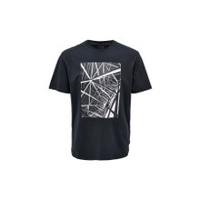Only & Sons 22025271_ONSPAUL REG PHOTOPRINT SS O Yaka Baskılı Lacivert Erkek T-shirt